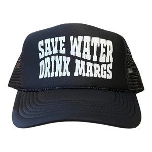 funny trucker hat Save Water Drink Margs hat college party summer boating hat